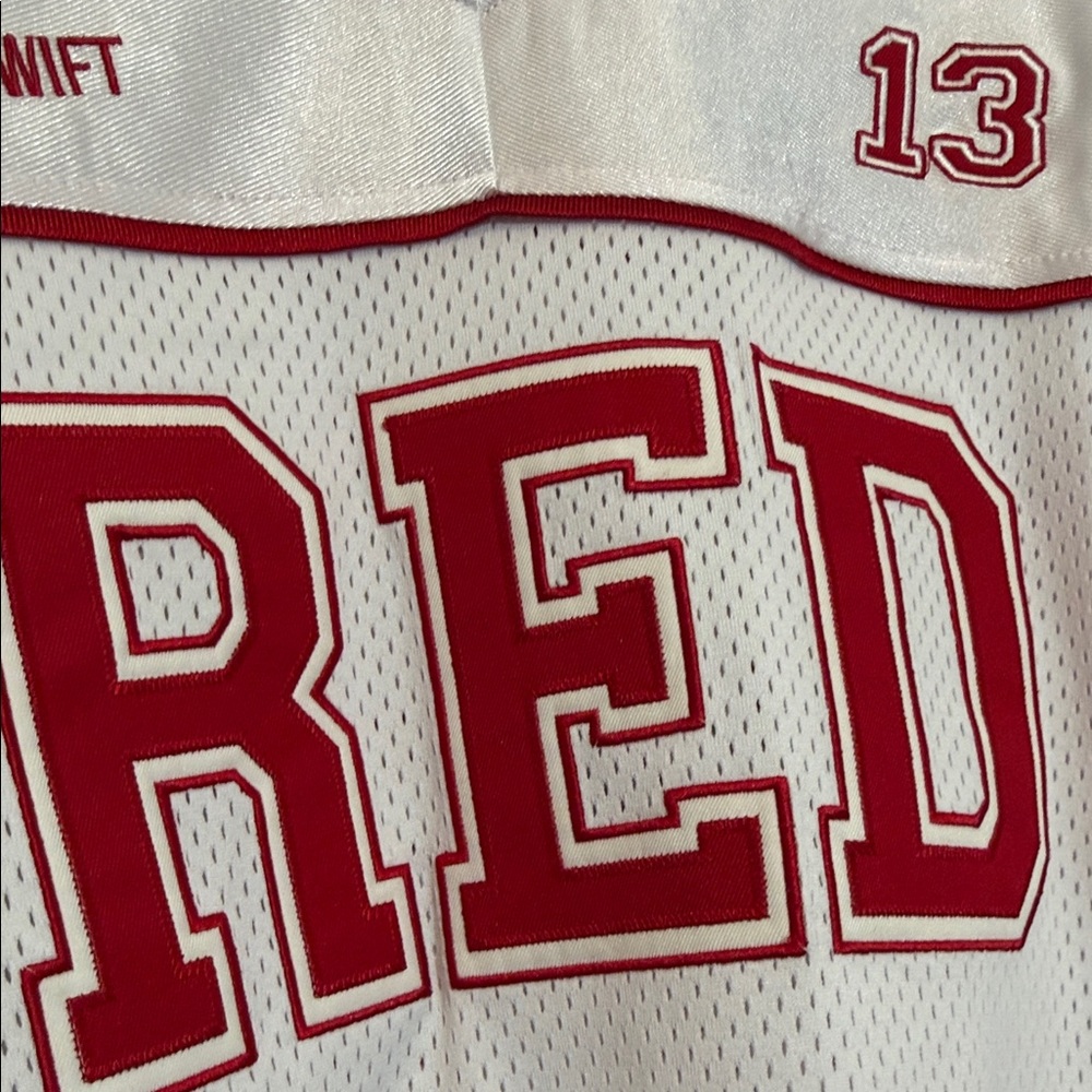 Hey Swifties! Taylor Swift 2013 The Red Tour White and Red Embriodered Jersey - Picture 9 of 9
